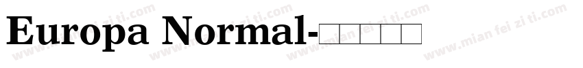 Europa Normal字体转换